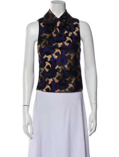 Pre-owned Miu Miu 2012 Silk Top In Multi