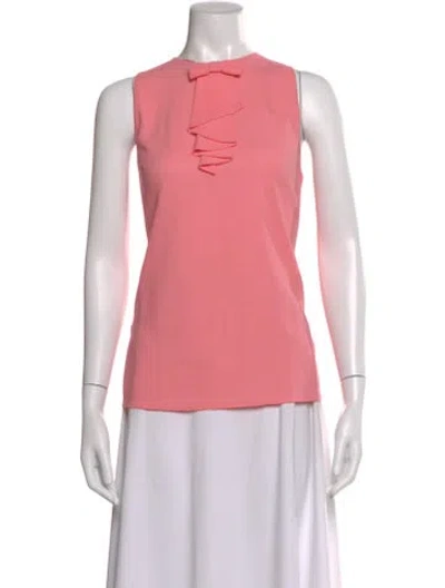 Pre-owned Miu Miu 2012 Tie Neck Top In Pink