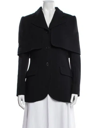 Pre-owned Miu Miu 2012 Virgin Wool Blazer In Blue