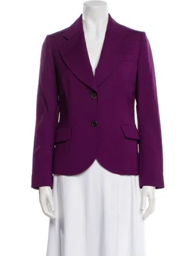 Pre-owned Miu Miu 2012 Virgin Wool Blazer In Purple