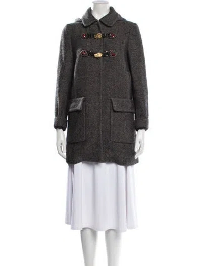 Pre-owned Miu Miu 2012 Virgin Wool Coat In Multi