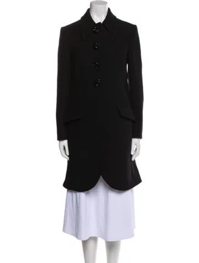 Pre-owned Miu Miu 2012 Virgin Wool Fur Coat In Black