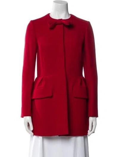 Pre-owned Miu Miu 2012 Virgin Wool Jacket In Red
