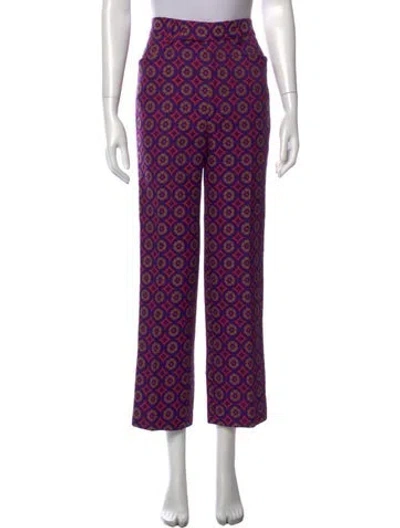 Pre-owned Miu Miu 2012 Wide Leg Pants In Purple
