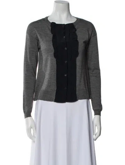 Pre-owned Miu Miu 2012 Wool Sweater In Gray