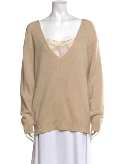 Pre-owned Miu Miu 2013 Cashmere Sweater In Neutrals
