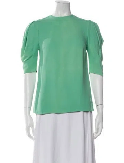 Pre-owned Miu Miu 2013 Crew Neck Blouse In Green