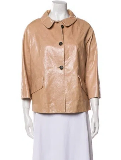 Pre-owned Miu Miu 2013 Lambskin Evening Jacket In Neutral