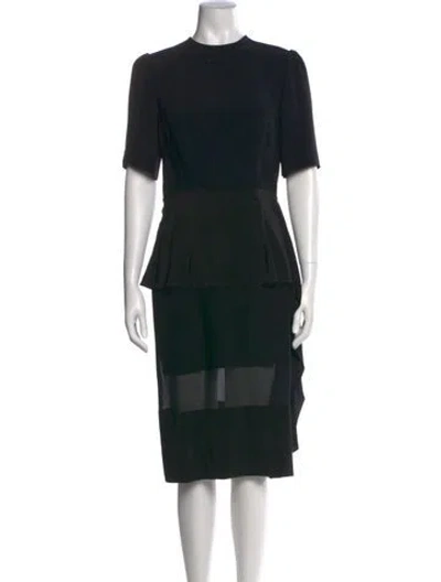 Pre-owned Miu Miu 2013 Midi Length Dress In Black