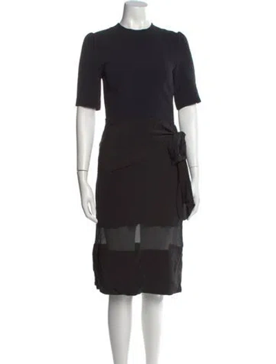 Pre-owned Miu Miu 2013 Midi Length Dress In Black