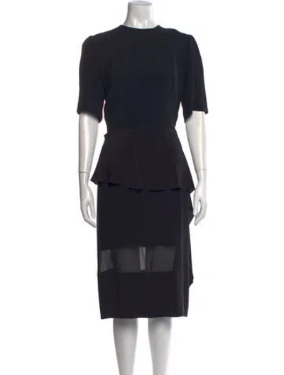 Pre-owned Miu Miu 2013 Midi Length Dress In Black