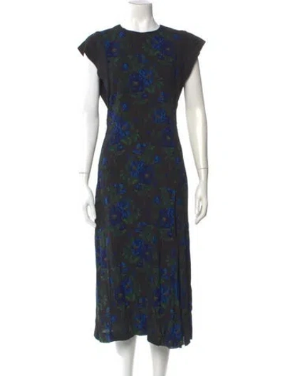 Pre-owned Miu Miu 2013 Midi Length Dress In Blue