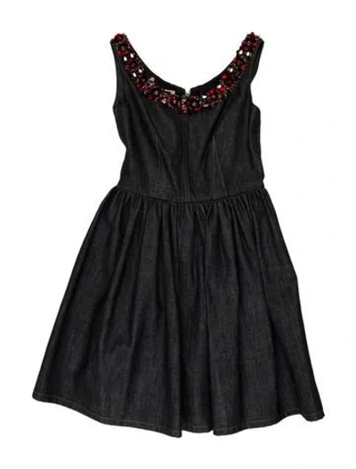 Pre-owned Miu Miu 2013 Mini Dress In Blue