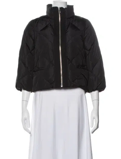 Pre-owned Miu Miu 2013 Nylon Down Jacket In Black