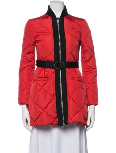 Pre-owned Miu Miu 2013 Nylon Down Jacket In Red