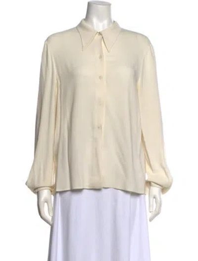 Pre-owned Miu Miu 2013 Silk Blouse In Neutral