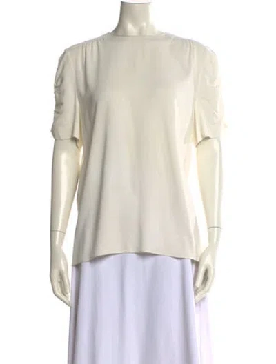 Pre-owned Miu Miu 2013 Silk Blouse In Neutral