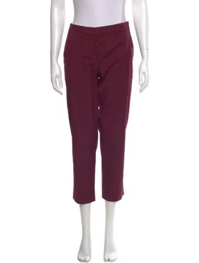 Pre-owned Miu Miu 2013 Straight Leg Pants In Burgundy