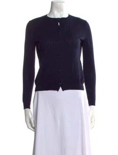 Pre-owned Miu Miu 2013 Virgin Wool Sweater In Blue