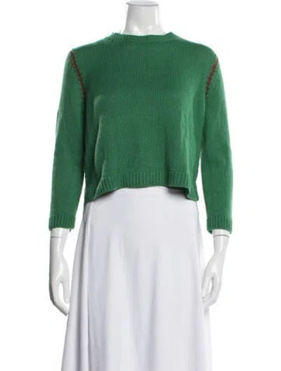 Pre-owned Miu Miu 2014 Cashmere Sweater In Green