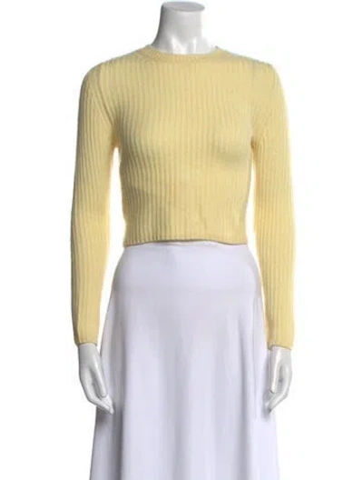 Pre-owned Miu Miu 2014 Cashmere Sweater In Yellow