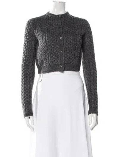 Pre-owned Miu Miu 2014 Crew Neck Sweater In Gray