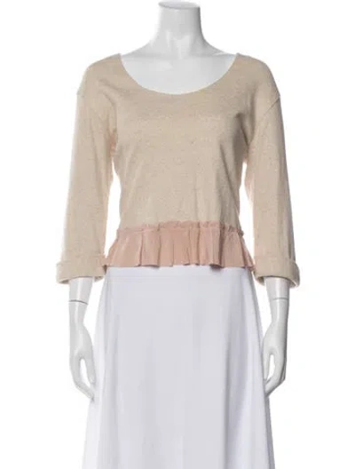 Pre-owned Miu Miu 2014 Crew Neck Sweater In Neutral