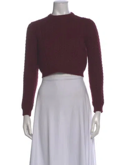Pre-owned Miu Miu 2014 Crew Neck Sweater In Red