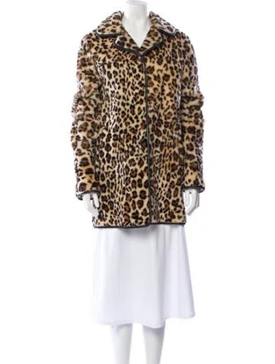 Pre-owned Miu Miu 2014 Lamb Fur Fur Jacket In Neutral