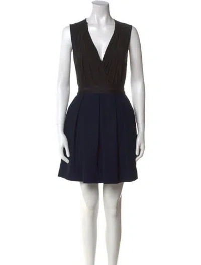 Pre-owned Miu Miu 2014 Mini Dress In Black