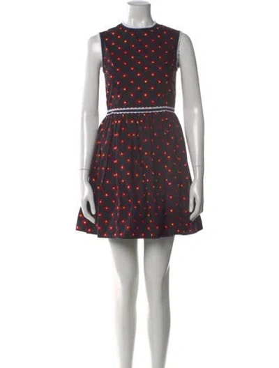 Pre-owned Miu Miu 2014 Mini Dress In Black