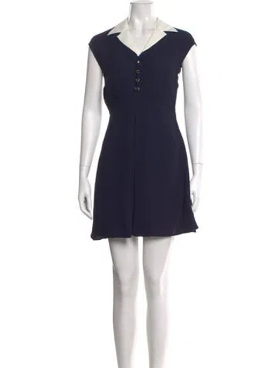 Pre-owned Miu Miu 2014 Mini Dress In Blue