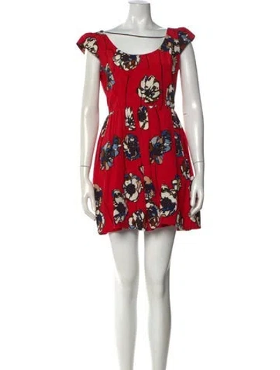 Pre-owned Miu Miu 2014 Mini Dress In Blue