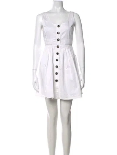 Pre-owned Miu Miu 2014 Mini Dress In Neutral