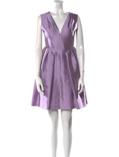 Pre-owned Miu Miu 2014 Mini Dress In Purple