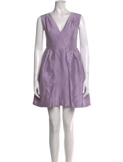 Pre-owned Miu Miu 2014 Mini Dress In Purple