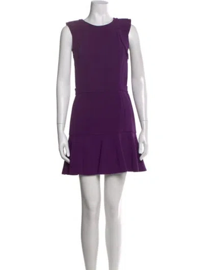 Pre-owned Miu Miu 2014 Mini Dress In Purple