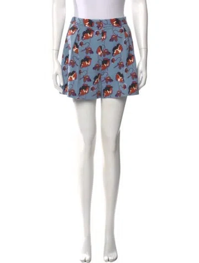 Pre-owned Miu Miu 2014 Mini Shorts In Blue