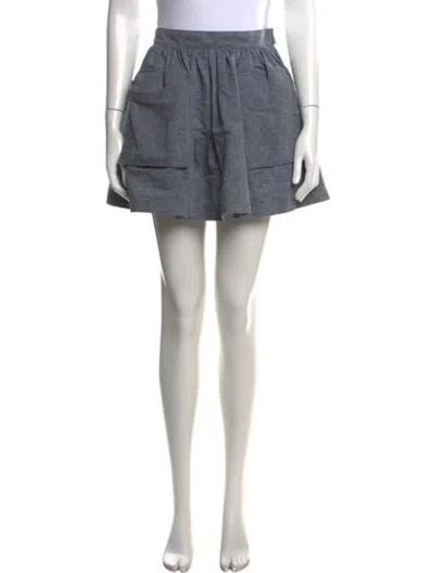 Pre-owned Miu Miu 2014 Mini Skirt In Blue