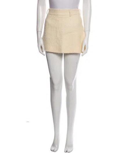 Pre-owned Miu Miu 2014 Mini Skirt In Neutrals