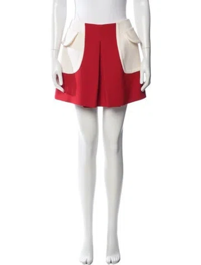 Pre-owned Miu Miu 2014 Mini Skirt In Red