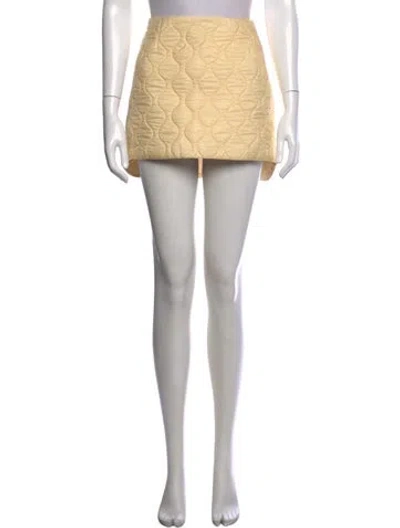 Pre-owned Miu Miu 2014 Mini Skirt In Yellow