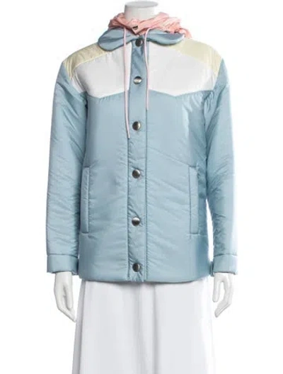 Pre-owned Miu Miu 2014 Nylon Down Jacket In Blue