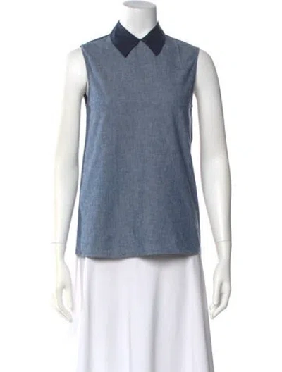 Pre-owned Miu Miu 2014 Sleeveless Top In Blue