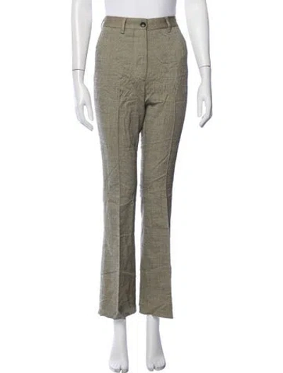 Pre-owned Miu Miu 2014 Straight Leg Pants In Green