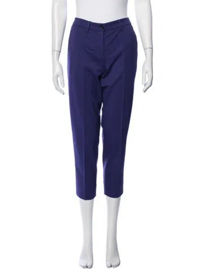 Pre-owned Miu Miu 2014 Straight Leg Pants In Purple