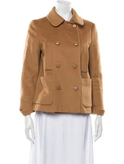 Pre-owned Miu Miu 2014 Virgin Wool Blazer In Brown