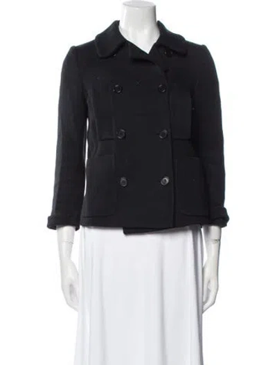 Pre-owned Miu Miu 2014 Virgin Wool Jacket In Blue