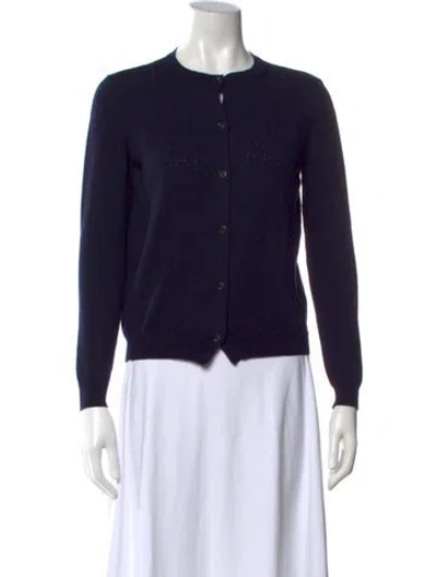 Pre-owned Miu Miu 2014 Virgin Wool Sweater In Blue