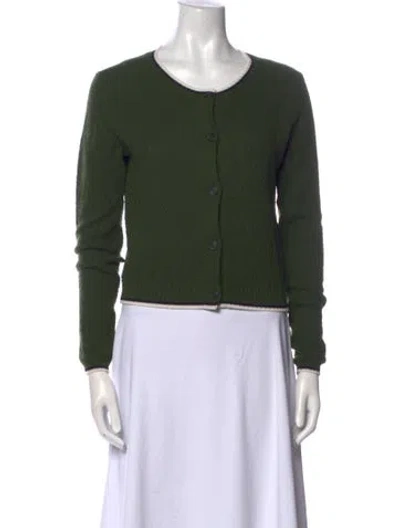 Pre-owned Miu Miu 2014 Virgin Wool Sweater In Green